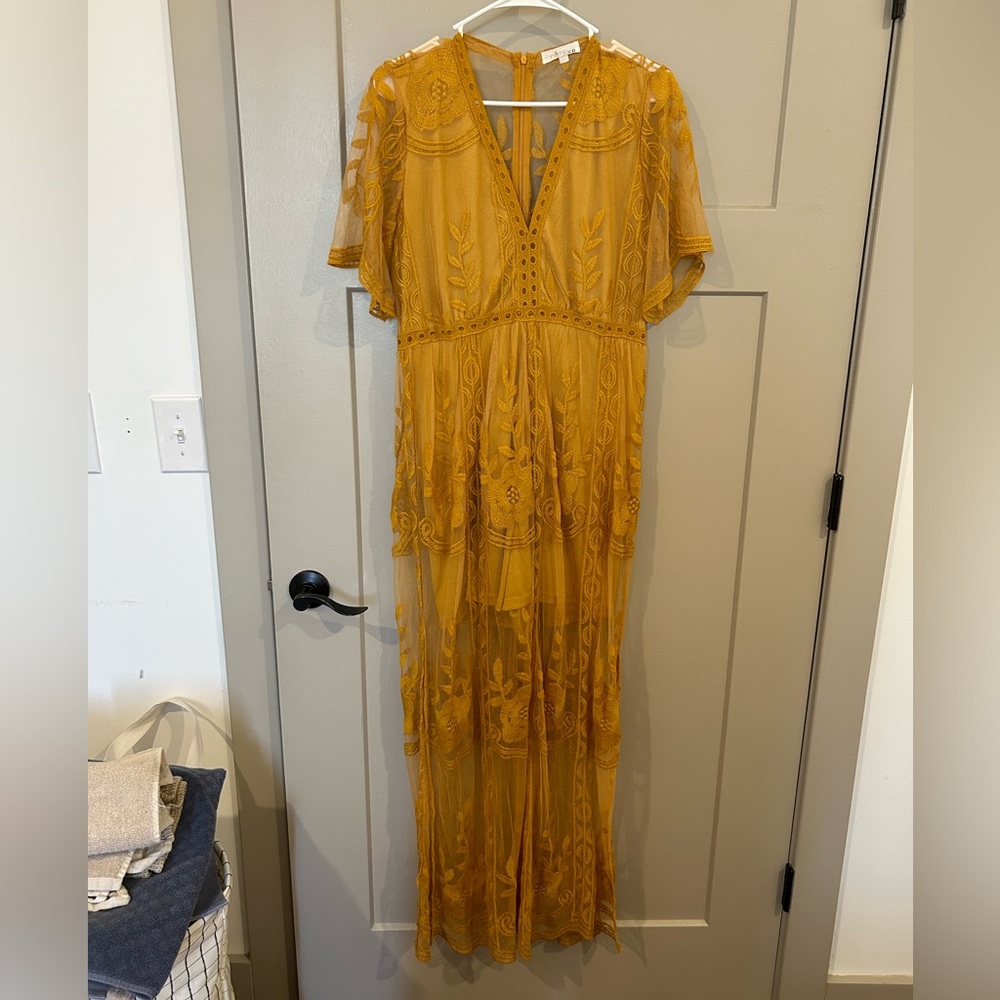 Lace dress with shorts underneath